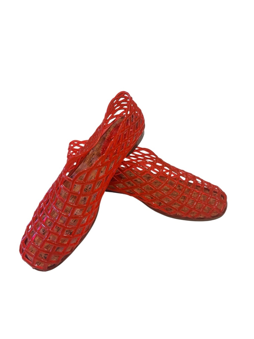 Amazon Red Lattice Slip-On Flats